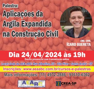 Leia mais sobre o artigo Argila Expandida na Construção Civil será tema da palestra promovida pela AEA-ABC neste mês de abril
