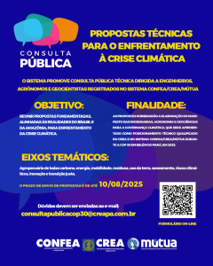 Leia mais sobre o artigo Crea-SP estimula participação paulista em consulta pública rumo à COP30