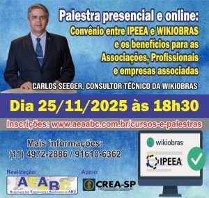 Leia mais sobre o artigo AEAABC promove palestra híbrida sobre convênio entre IPEEA e Wikiobras e os benefícios para profissionais e entidades