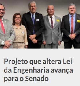 Leia mais sobre o artigo Projeto que altera Lei da Engenharia avança para o Senado